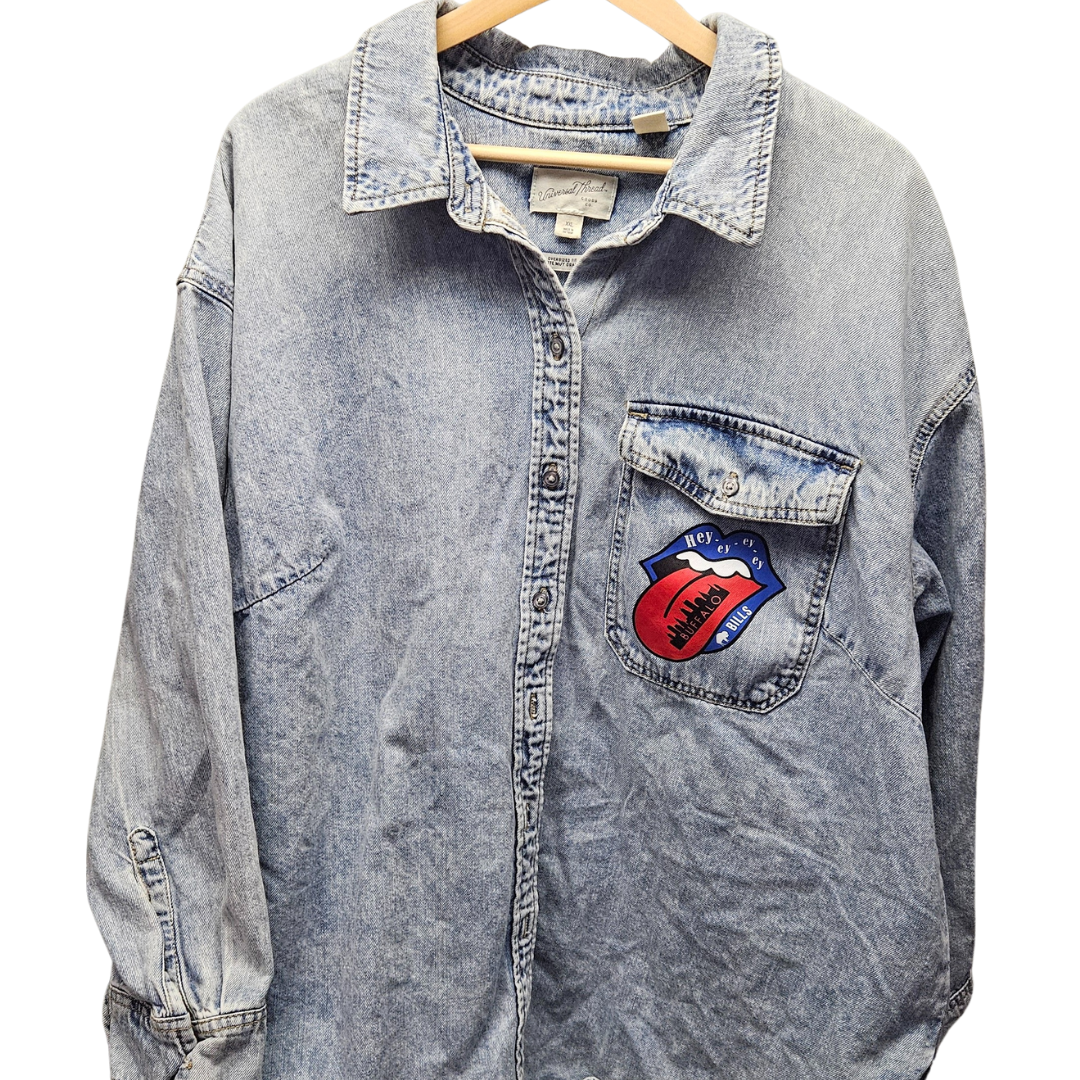 Adult Jean Jacket Rolling Stones Buffalo