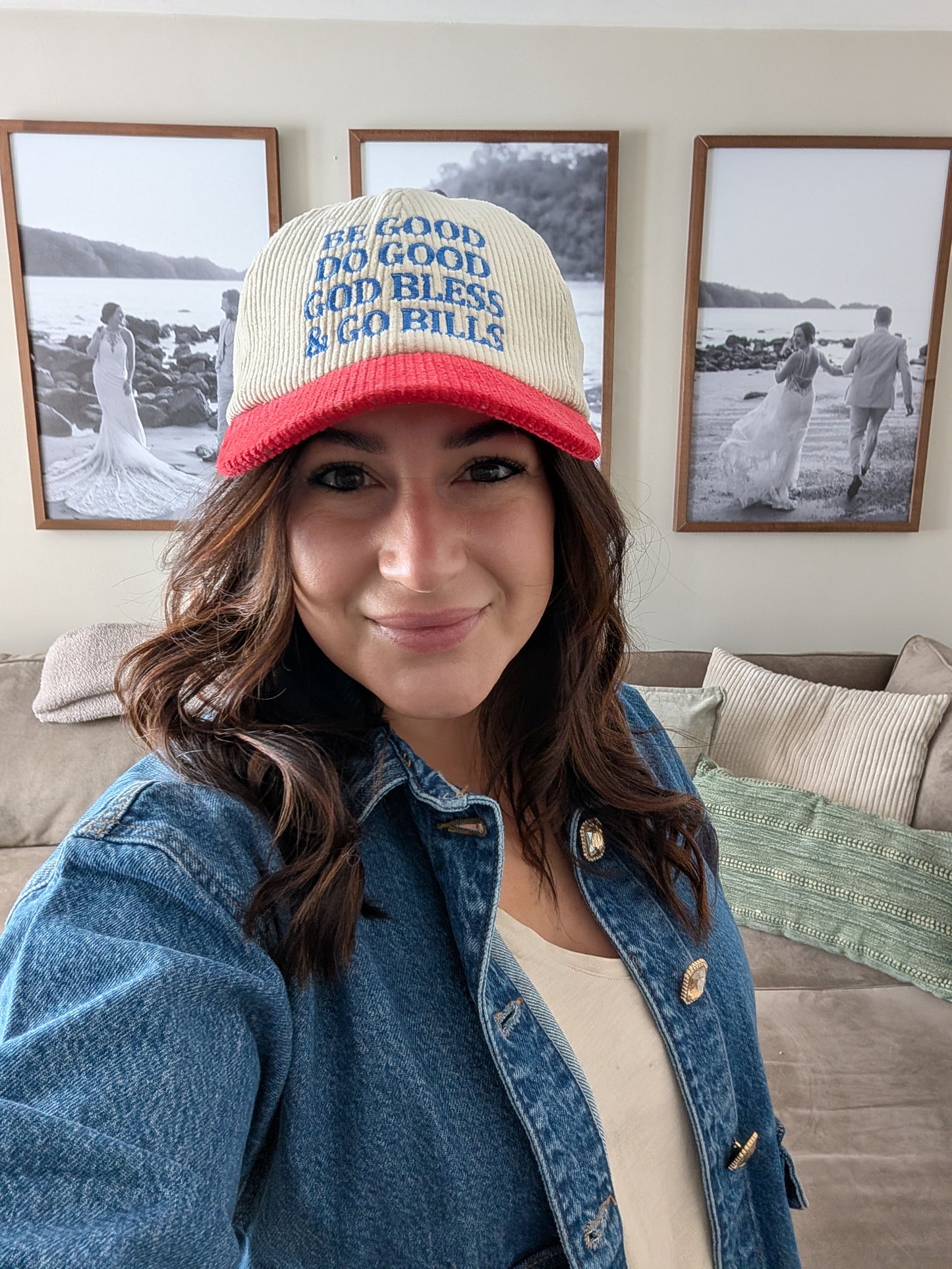 Be Good Do Good Corduroy Hat – Adult Adjustable Buffalo Football Hat