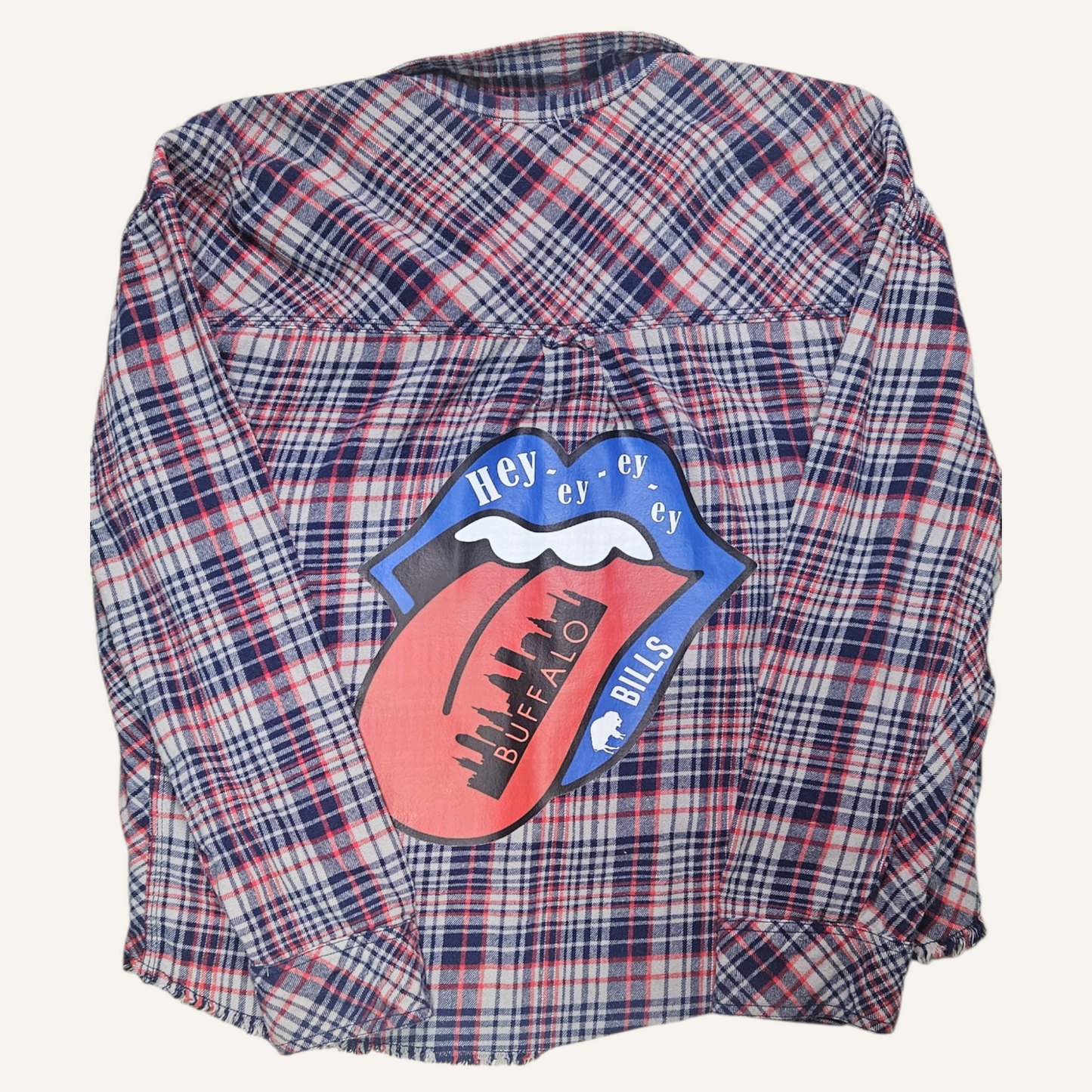 Adult Flannel Rolling Stones Buffalo