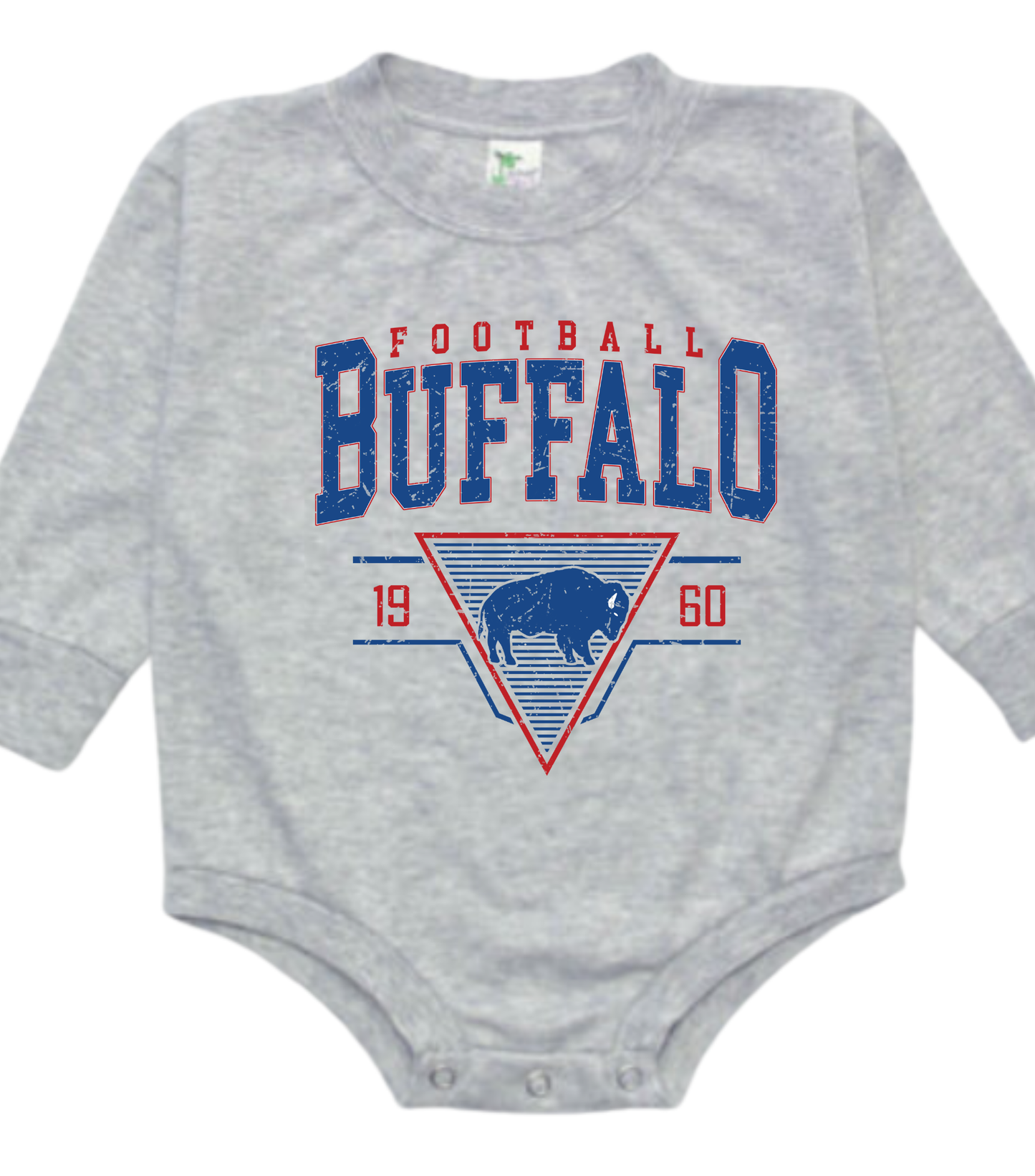 Buffalo Vintage Baby Onesie – Soft Buffalo Prints (0-18 M)
