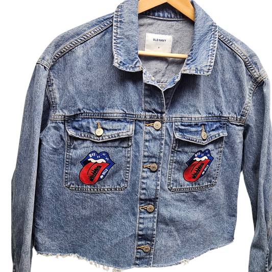 Adult Jean Jacket Rolling Stones Buffalo