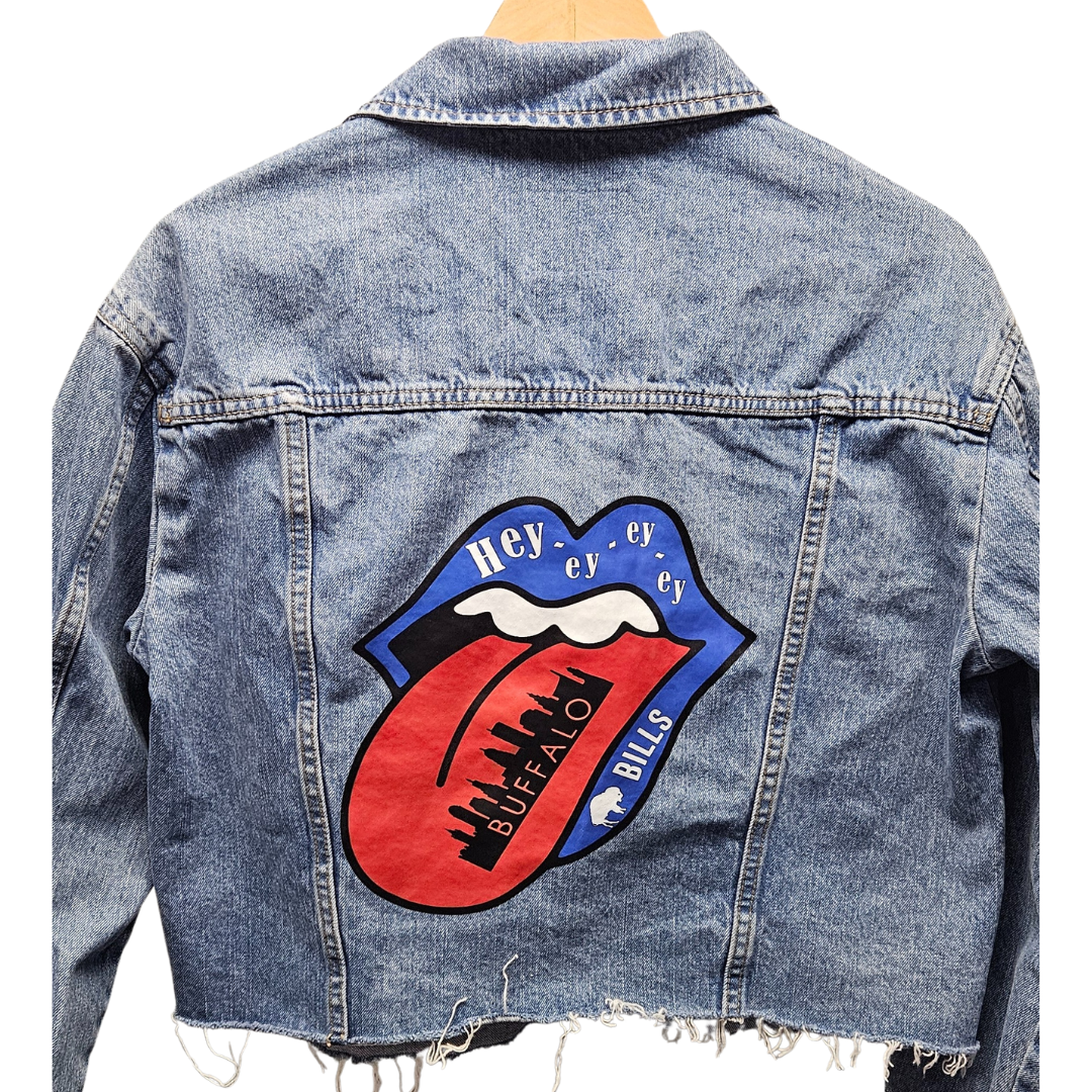 Adult Jean Jacket Rolling Stones Buffalo