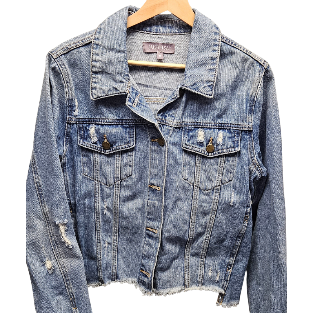 Adult Jean Jacket Rolling Stones Buffalo