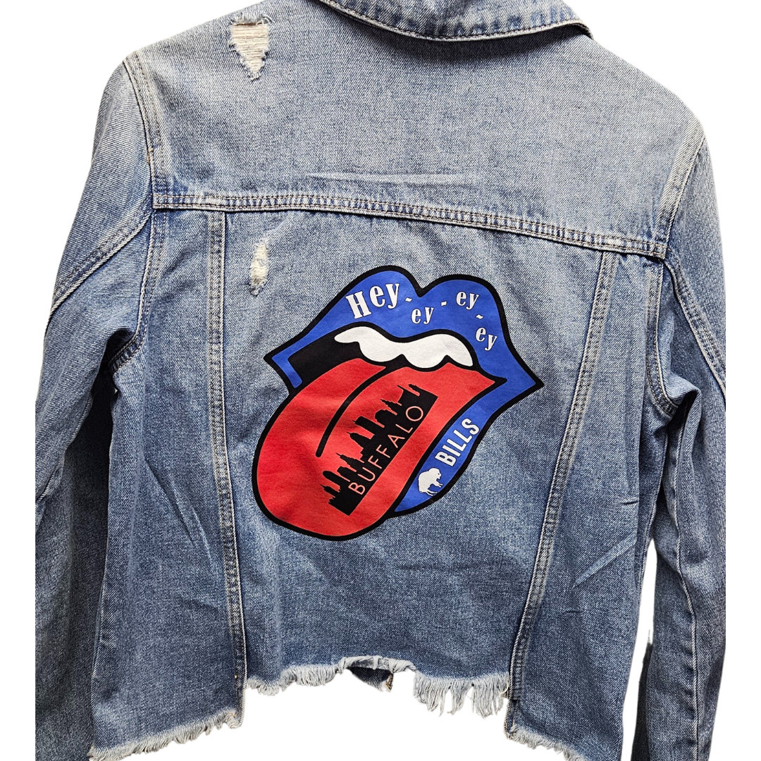 Adult Jean Jacket Rolling Stones Buffalo