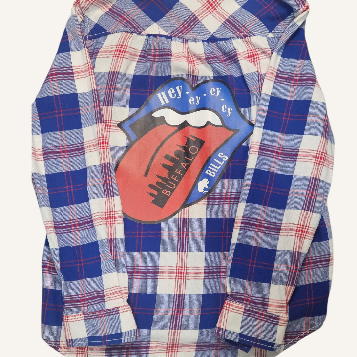 Adult Flannel Rolling Stones Buffalo